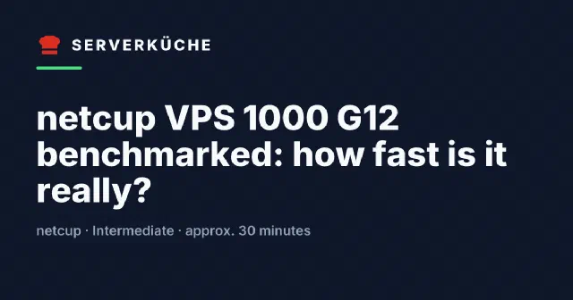 netcup VPS 1000 G12 benchmarked: how fast is it really?