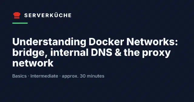 Understanding Docker Networks: bridge, internal DNS & the proxy network