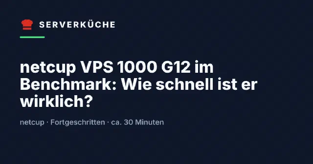 netcup VPS 1000 G12 im Benchmark: Wie schnell ist er wirklich?